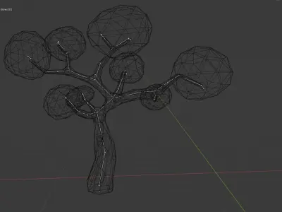 Low Poly Tree and Rocks Free low-poly 3D model