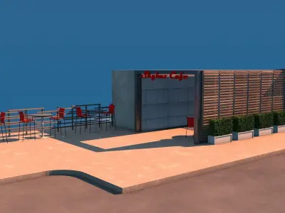 Cafe Building 3D model