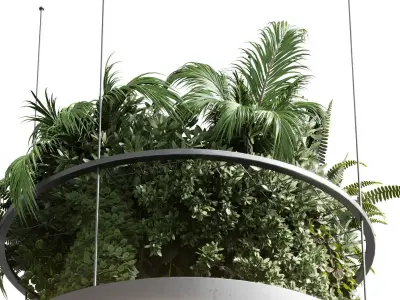 pot light pendant plant light hanging 09 3D model