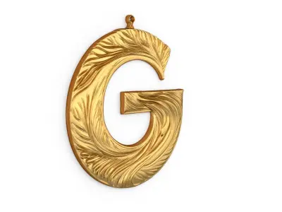 Alphabet Letter G Pendant 3D print model