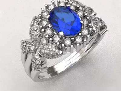 Queen Ring 3D print model