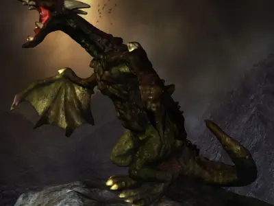 highly Detailed Dragon 3D model