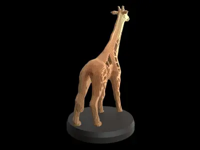 Parametric V Giraffe Low-poly 3D model