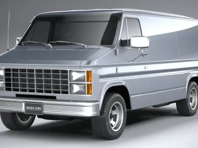 Generic American Van 1970 3D model