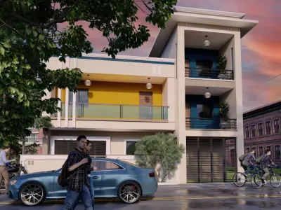 VILLA RECIDENCE  Free low-poly 3D model