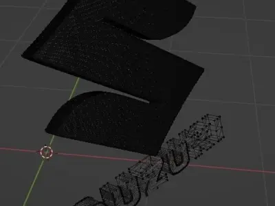 Suzuki 3D Logo Low-poly 3D model