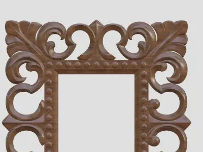 Wood Carved Frame 3D print model purchase