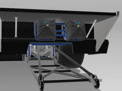 1967 Nova PROMOD Extras Dry Sump tank N battery N extinguisher 3D print model