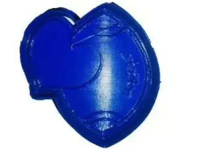 Rugby cookie cutter 3D model