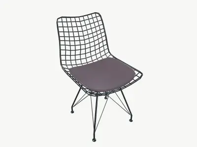 Metallic chair Low-poly 3D model