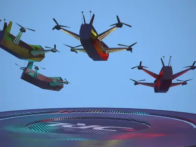 DRL Racer Drone Low-poly 3D model