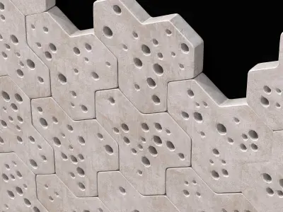 Stone Ngon stone hole decor n1 3D model