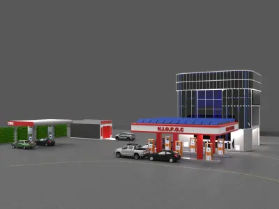 Gas Station 3D model