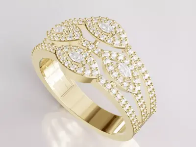 Jewelry Diamond Ring Model RG24 Free 3D print model