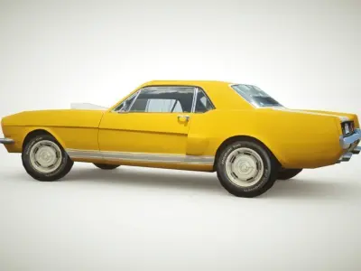 Generic Muscle-car v3 Multicolors Low-poly 3D model