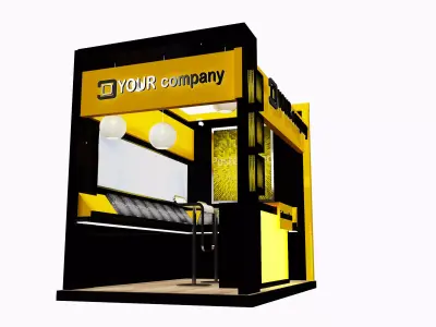 Booth Exhibition Stand a413b 3D model