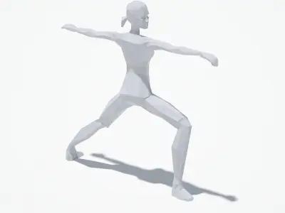 Yoga Pose Sport  Low-poly 3D model