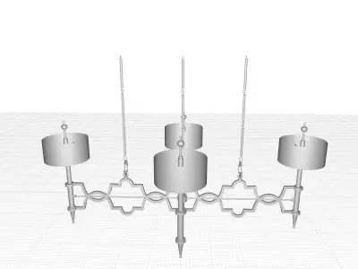 Quatrefoil Light Shaded Classic - Traditional Chandelier 3D model