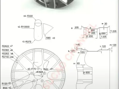 3D Sport Wheel Realistic Model 3D print model
