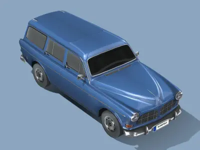 Volvo Amazon Wagon 1961 Low-poly 3D model