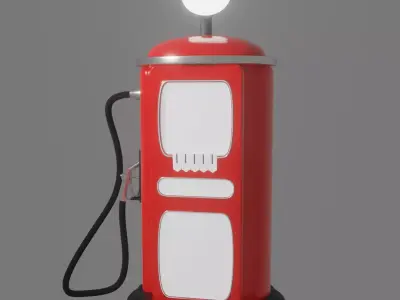 Gas Pump 1950s 3D model purchase