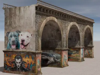 Bridge Low-poly 3D model