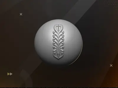 10 Seamless Trim Ornament Brushes  3D model