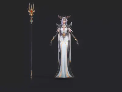 Dragon mother Low-poly 3D model