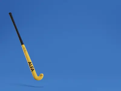 Wooden Hockey Stick Low-poly 3D model