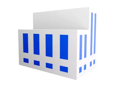 3D Industrial factory icon 3D model