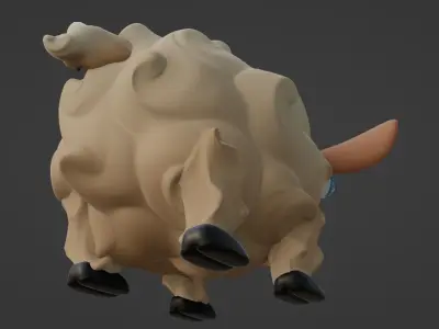 Cartoon Sheep 3D model