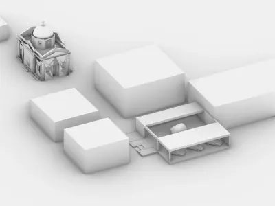 Porsche Pavillion on Greek Island 3D model