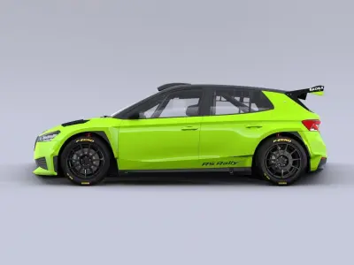 Skoda Fabia Rally 2 RS 2022 2023 3D model