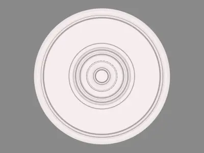 Round rosette 001 3D model 3D print model