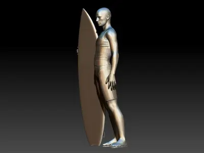 surfer boy 3D print model