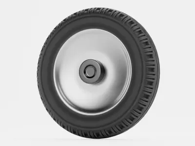 Tire V3 - Narrow Automotive Wheel Low-poly 3D model