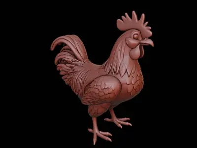 Chicken Animal Sculpture 3D print model get