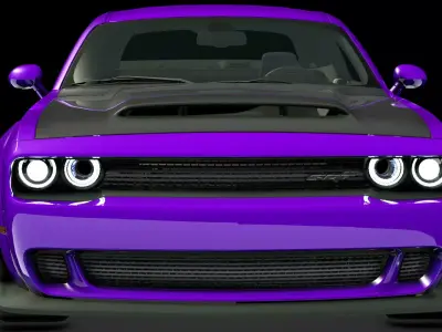Dodge Challenger SRT Demon Low-poly 3D model by retrogarage