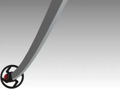 Katana metal rod with hook Free 3D model