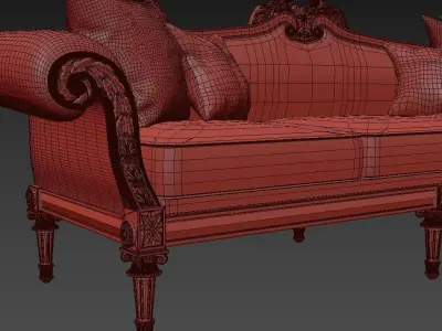 SOFA 3 SEATER TRIANON 3D model