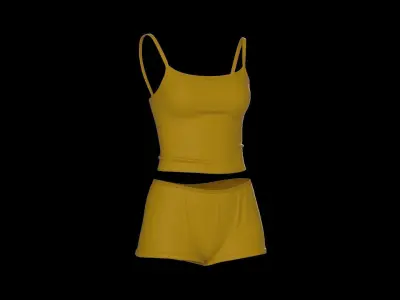 Female underwear set 3D model