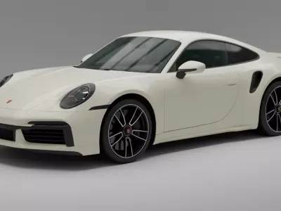 porsche 911 turbo S Low-poly 3D model