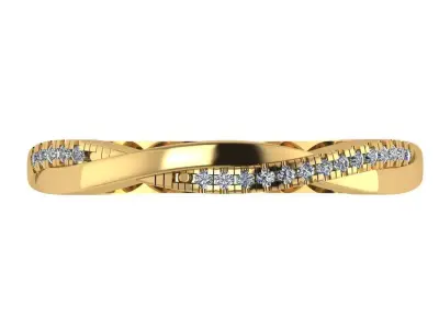 criss cross wedding band   3D print model
