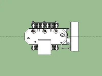 Electrical transformer 3D model