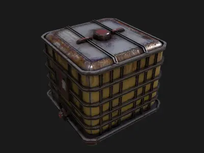 Industrial Reinforced Containers Free low-poly 3D model