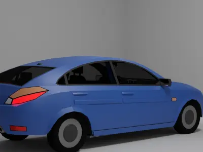 Lowpoly Hatchback 3D model