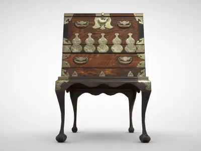 Japanese Cabinet Low-poly 3D model