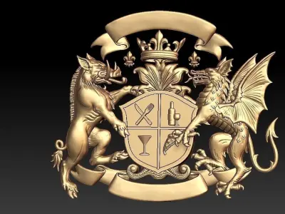 Dragon Boar Logo 3D print model