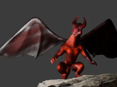 Dragon Low Poly Rigged Low-poly 3D model