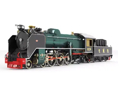 State Railway of Thailand Pacific 4-6-2 Steam locomotive 3D model